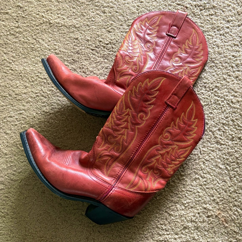 Laredo Red Cowboy Boots Size 8